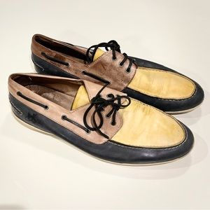 John Fluevog leather boat shoes.   Size 12.